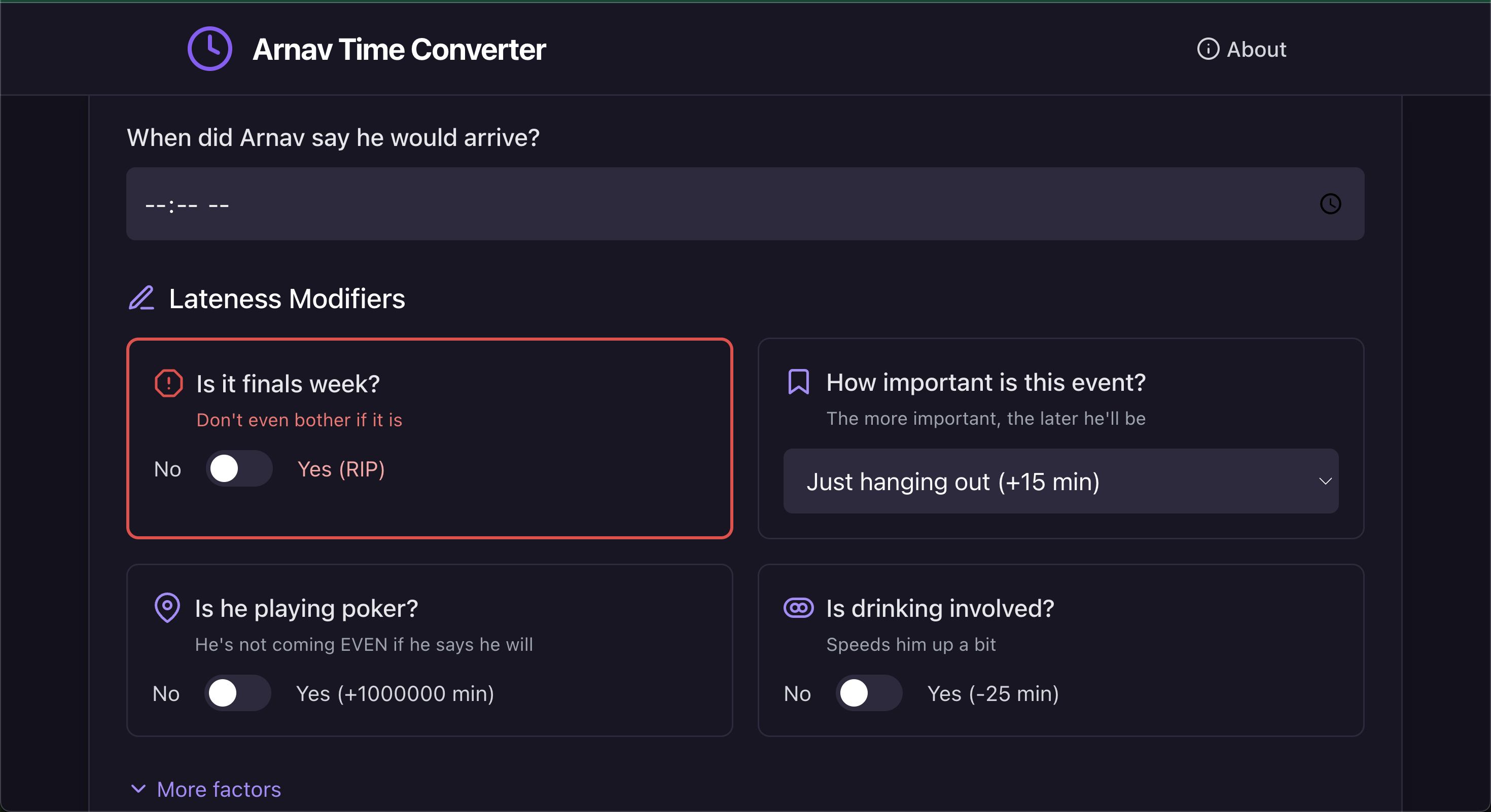 nav time screenshot